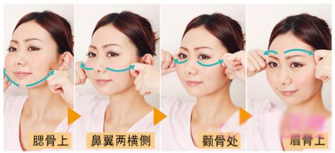 瘦脸按摩手法图解，三分钟让你拥有V字小脸